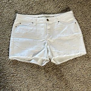 White Jean Shorts